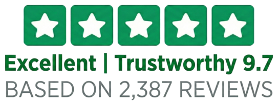 Excellent — Trustworthy 9.7 based on 2,387 reviews